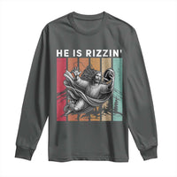 He Is Rizzin Long Sleeve Shirt Funny Christian Football Lover Gift - Wonder Print Shop