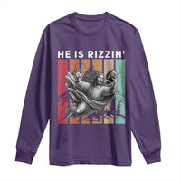 He Is Rizzin Long Sleeve Shirt Funny Christian Football Lover Gift - Wonder Print Shop