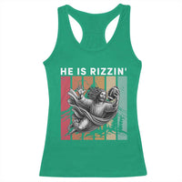 He Is Rizzin Racerback Tank Top Funny Christian Football Lover Gift - Wonder Print Shop