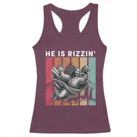 He Is Rizzin Racerback Tank Top Funny Christian Football Lover Gift - Wonder Print Shop