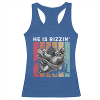 He Is Rizzin Racerback Tank Top Funny Christian Football Lover Gift - Wonder Print Shop