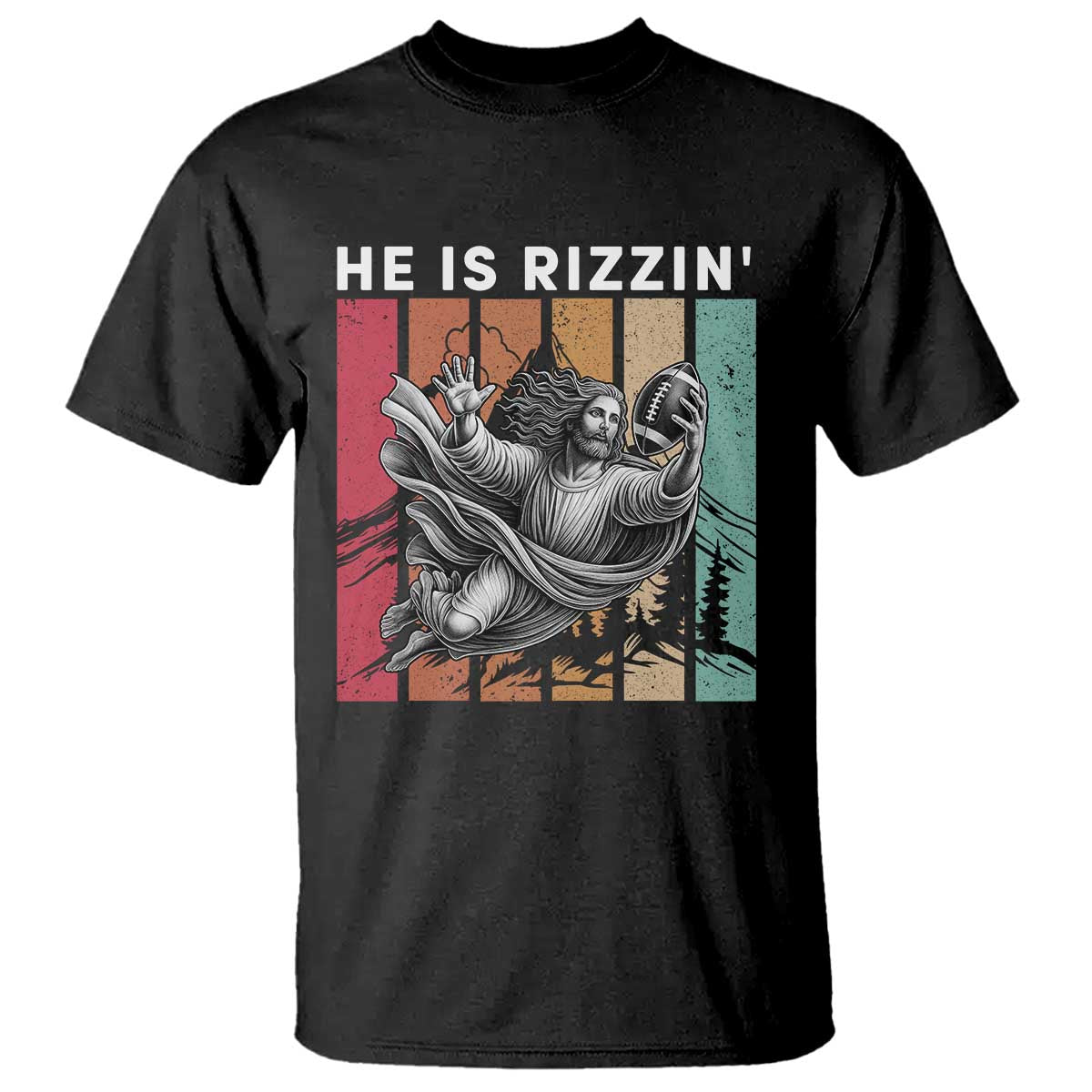 He Is Rizzin T Shirt Funny Christian Football Lover Gift - Wonder Print Shop