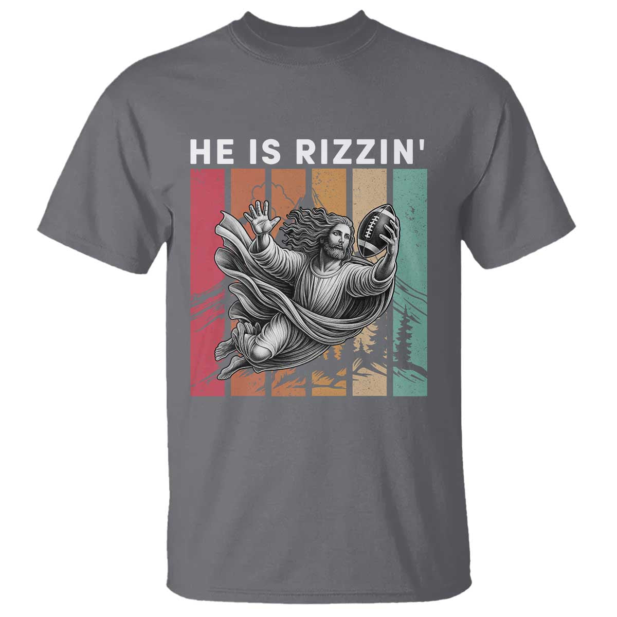 He Is Rizzin T Shirt Funny Christian Football Lover Gift - Wonder Print Shop