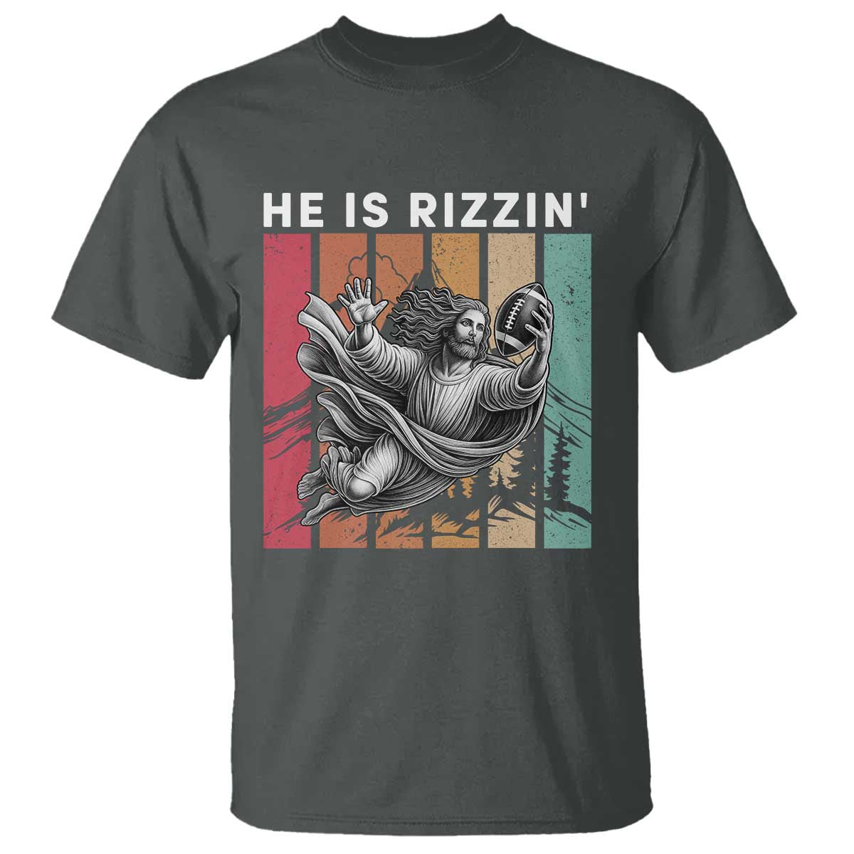 He Is Rizzin T Shirt Funny Christian Football Lover Gift - Wonder Print Shop