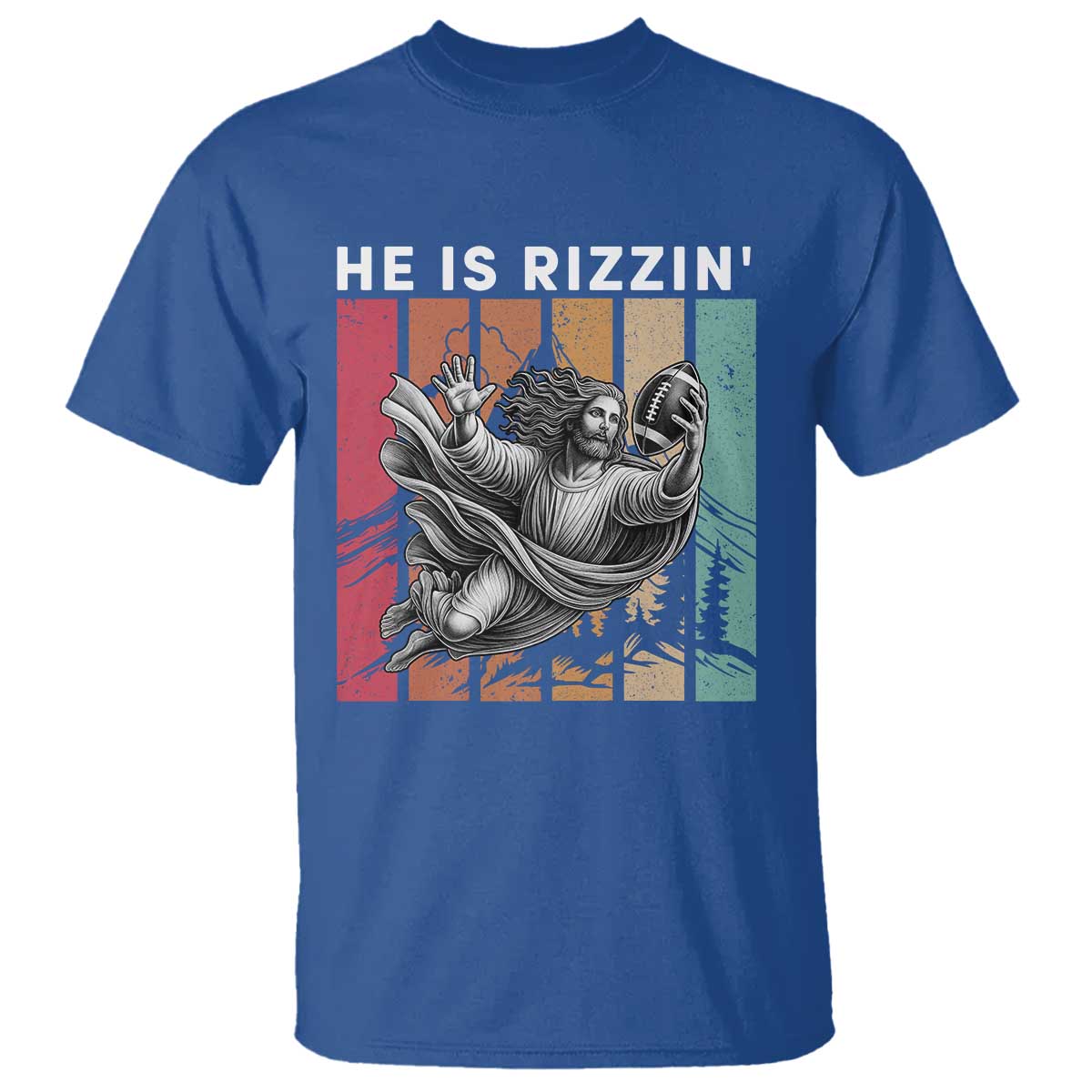 He Is Rizzin T Shirt Funny Christian Football Lover Gift - Wonder Print Shop