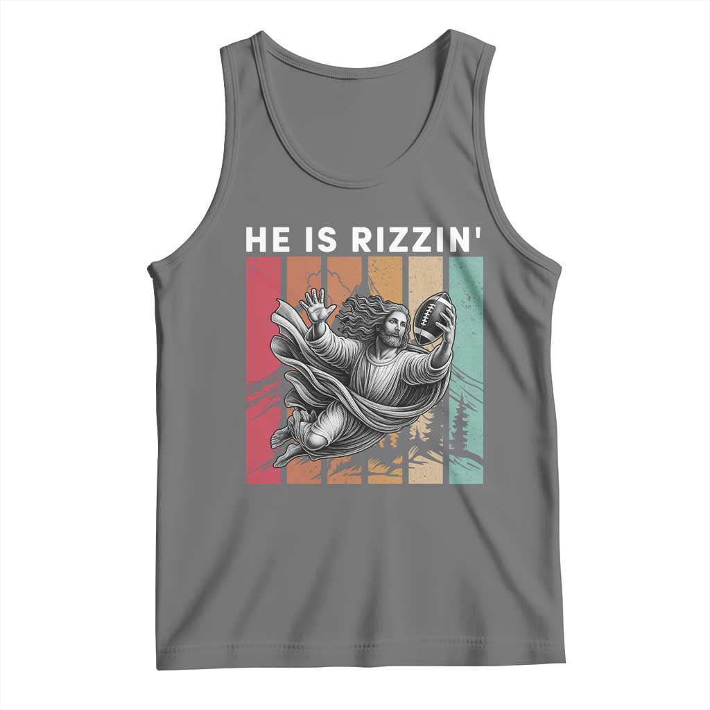 He Is Rizzin Tank Top Funny Christian Football Lover Gift - Wonder Print Shop