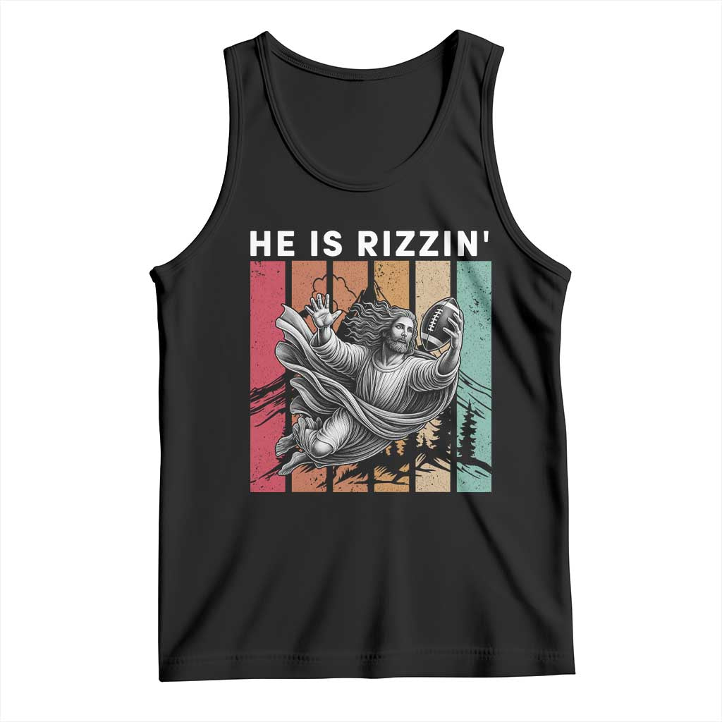 He Is Rizzin Tank Top Funny Christian Football Lover Gift - Wonder Print Shop