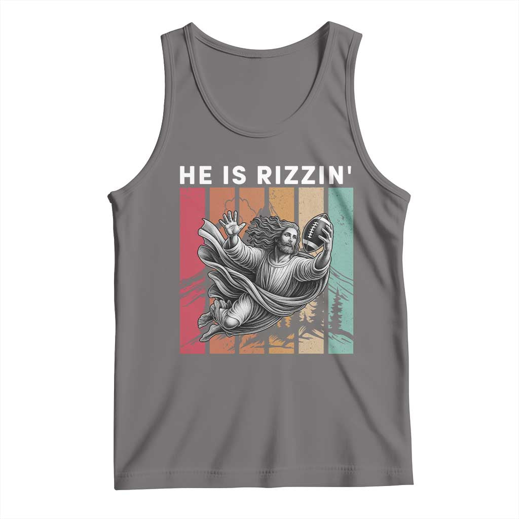 He Is Rizzin Tank Top Funny Christian Football Lover Gift - Wonder Print Shop