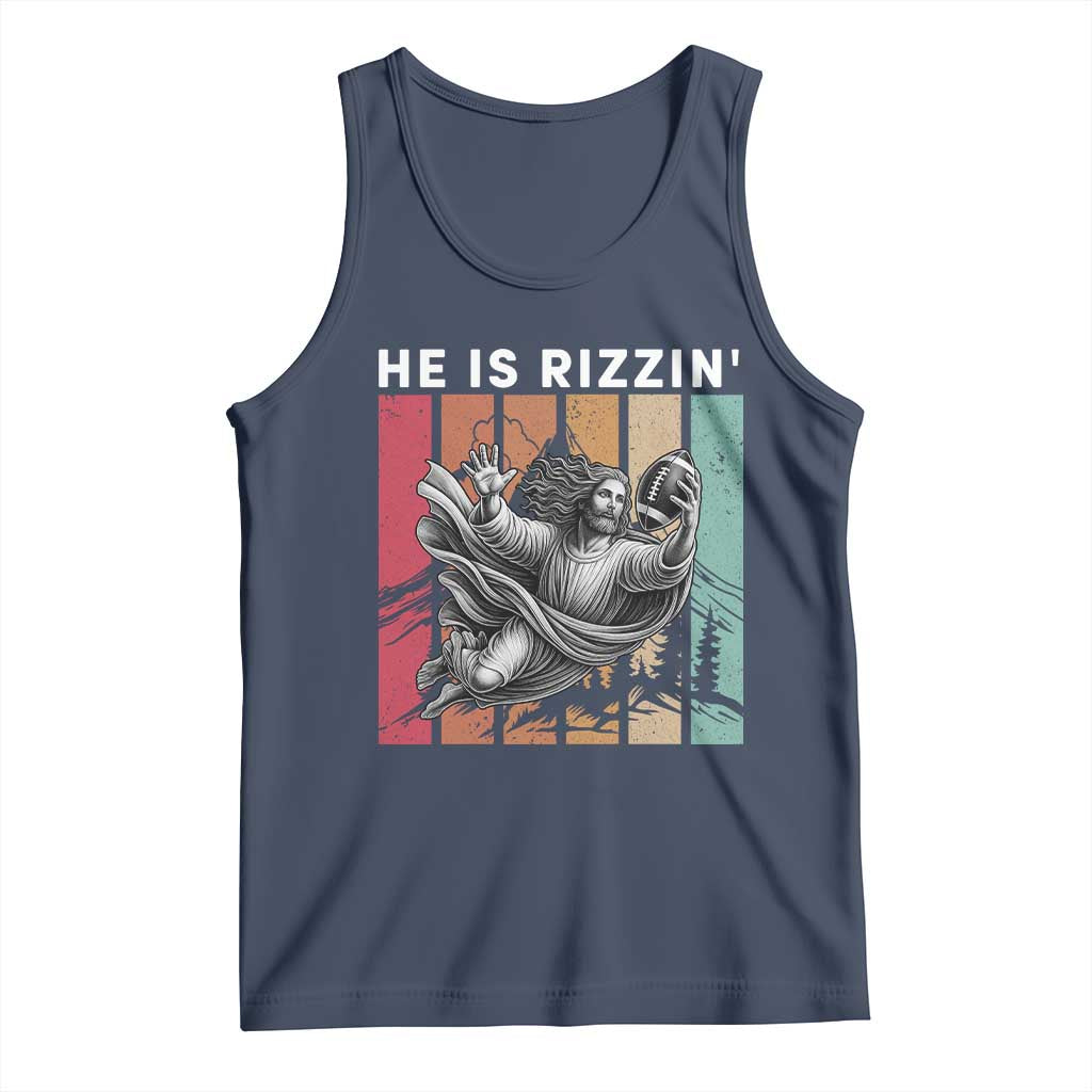 He Is Rizzin Tank Top Funny Christian Football Lover Gift - Wonder Print Shop
