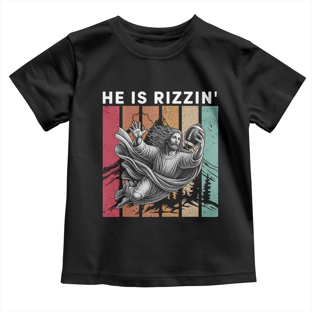 He Is Rizzin Toddler T Shirt Funny Christian Football Lover Gift - Wonder Print Shop