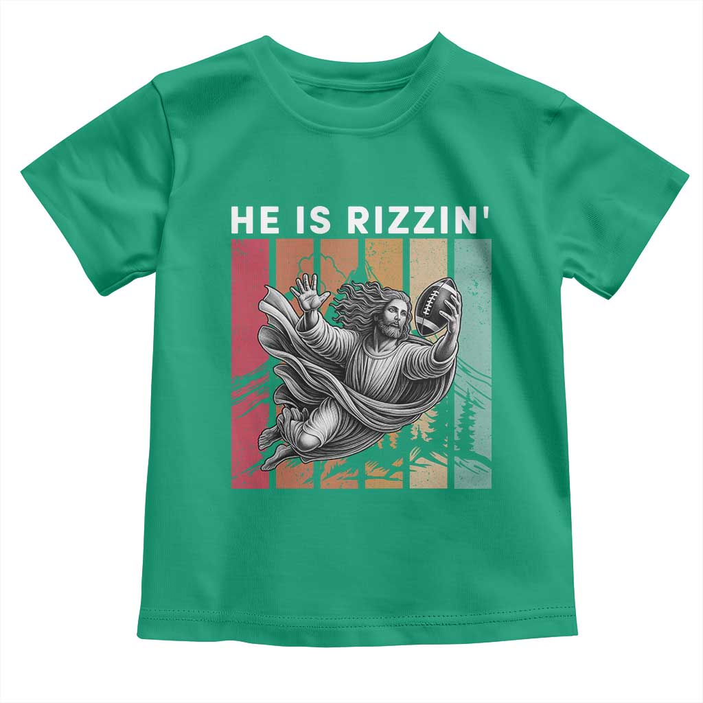 He Is Rizzin Toddler T Shirt Funny Christian Football Lover Gift - Wonder Print Shop
