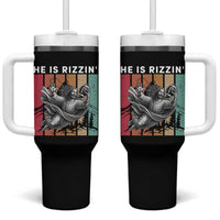 He Is Rizzin Tumbler With Handle Funny Christian Football Lover Gift - Wonder Print Shop