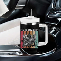 He Is Rizzin Tumbler With Handle Funny Christian Football Lover Gift - Wonder Print Shop