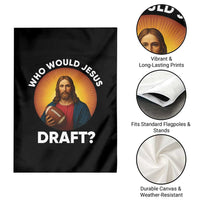 Who Would Jesus Draft Garden Flag Christian Football Lover - Wonder Print Shop