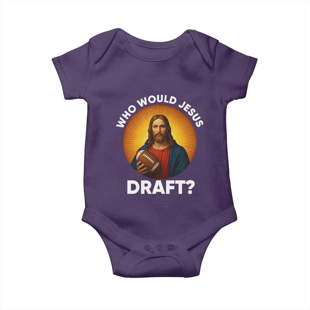 Who Would Jesus Draft Baby Onesie Christian Football Lover - Wonder Print Shop