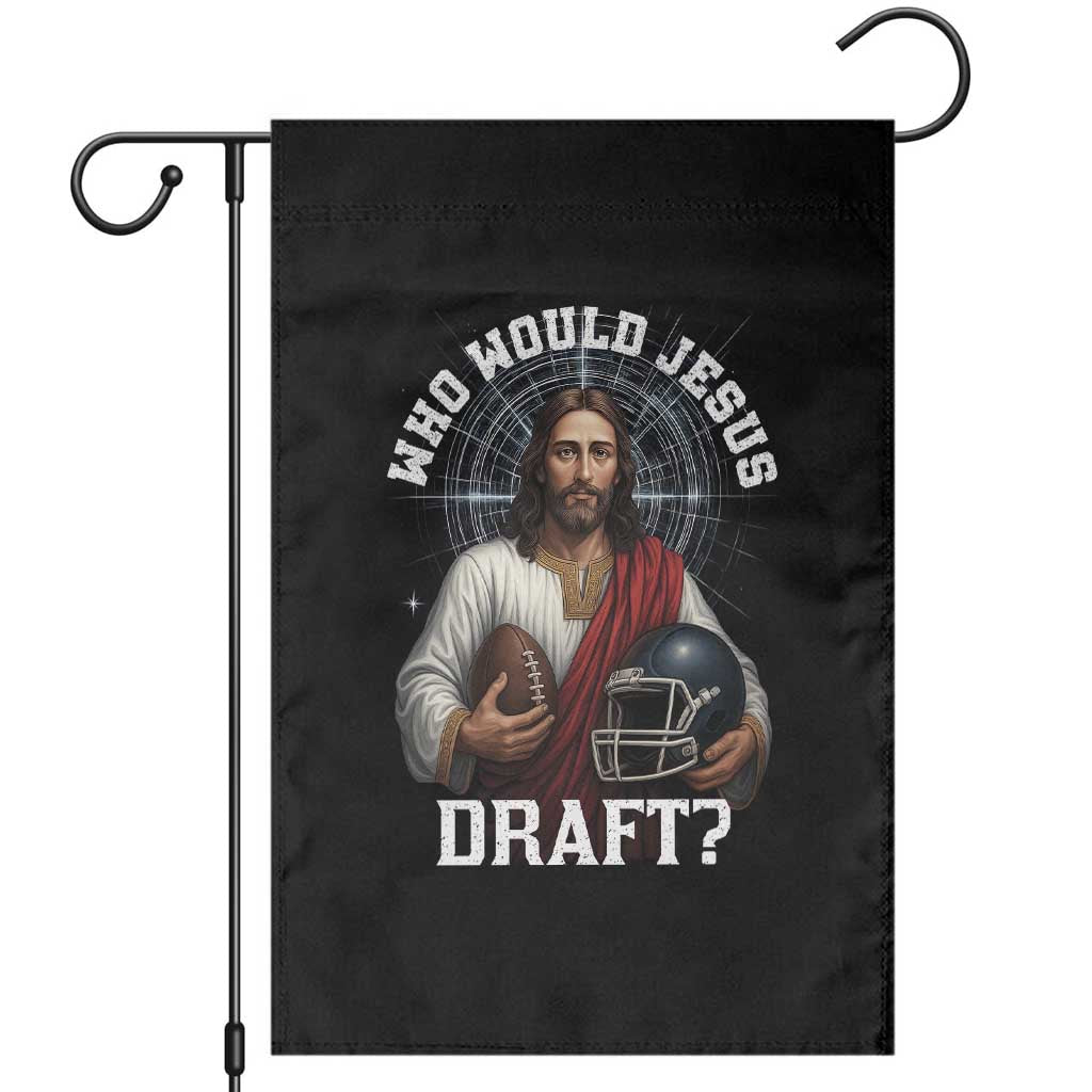 Christian Football Gift Garden Flag Who Would Jesus Draft - Wonder Print Shop