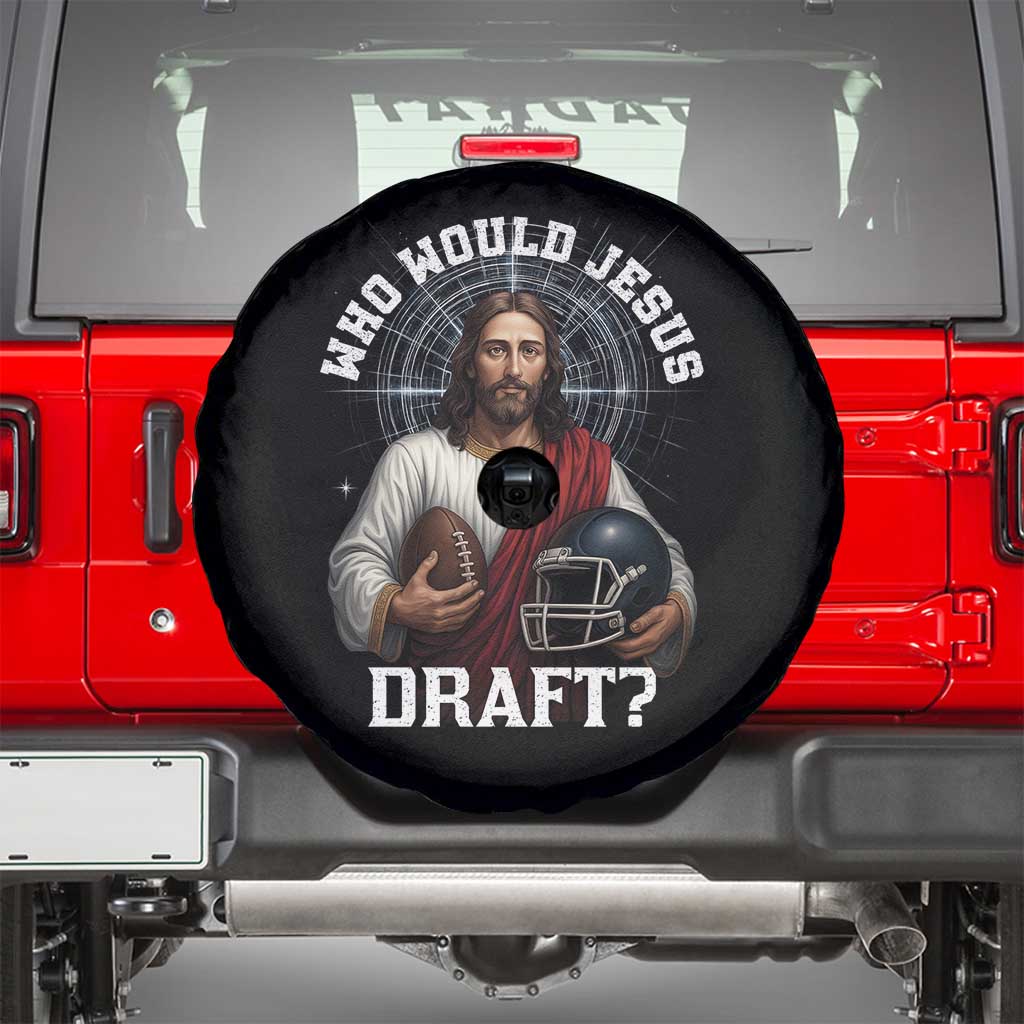 Christian Football Gift Spare Tire Cover Who Would Jesus Draft - Wonder Print Shop