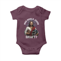 Christian Football Gift Baby Onesie Who Would Jesus Draft - Wonder Print Shop