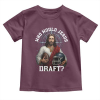 Christian Football Gift Toddler T Shirt Who Would Jesus Draft - Wonder Print Shop
