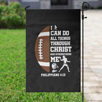 Christian Football Garden Flag I Can Do All Things Through Christ Bible Verse - Wonder Print Shop