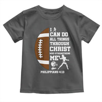 Christian Football Toddler T Shirt I Can Do All Things Through Christ Bible Verse - Wonder Print Shop