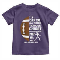 Christian Football Toddler T Shirt I Can Do All Things Through Christ Bible Verse - Wonder Print Shop