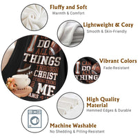 I Can Do All Things Through Christ Throw Blanket Christian Football Athlete Gift - Wonder Print Shop