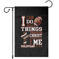 I Can Do All Things Through Christ Garden Flag Christian Football Athlete Gift - Wonder Print Shop