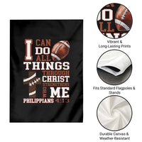 I Can Do All Things Through Christ Garden Flag Christian Football Athlete Gift - Wonder Print Shop