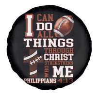 I Can Do All Things Through Christ Spare Tire Cover Christian Football Athlete Gift - Wonder Print Shop