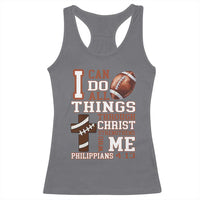 I Can Do All Things Through Christ Racerback Tank Top Christian Football Athlete Gift - Wonder Print Shop
