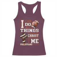 I Can Do All Things Through Christ Racerback Tank Top Christian Football Athlete Gift - Wonder Print Shop