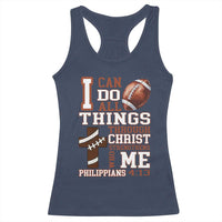 I Can Do All Things Through Christ Racerback Tank Top Christian Football Athlete Gift - Wonder Print Shop