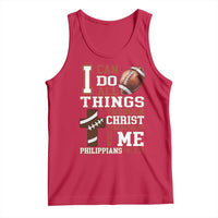 I Can Do All Things Through Christ Tank Top Christian Football Athlete Gift - Wonder Print Shop