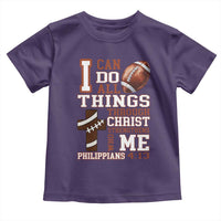 I Can Do All Things Through Christ Toddler T Shirt Christian Football Athlete Gift - Wonder Print Shop