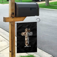 Christian Football Player Gift Garden Flag God Gives Me Strength - Wonder Print Shop