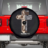 Christian Football Player Gift Spare Tire Cover God Gives Me Strength - Wonder Print Shop