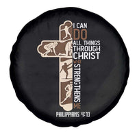Christian Football Player Gift Spare Tire Cover God Gives Me Strength - Wonder Print Shop