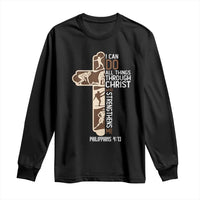Christian Football Player Gift Long Sleeve Shirt God Gives Me Strength - Wonder Print Shop