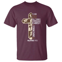 Christian Football Player Gift T Shirt God Gives Me Strength - Wonder Print Shop