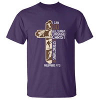 Christian Football Player Gift T Shirt God Gives Me Strength - Wonder Print Shop