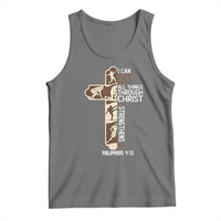 Christian Football Player Gift Tank Top God Gives Me Strength - Wonder Print Shop