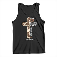 Christian Football Player Gift Tank Top God Gives Me Strength - Wonder Print Shop