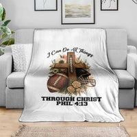 Christian Motivation Gift Throw Blanket I Can Do All Things Through Christ Bible Verse - Wonder Print Shop