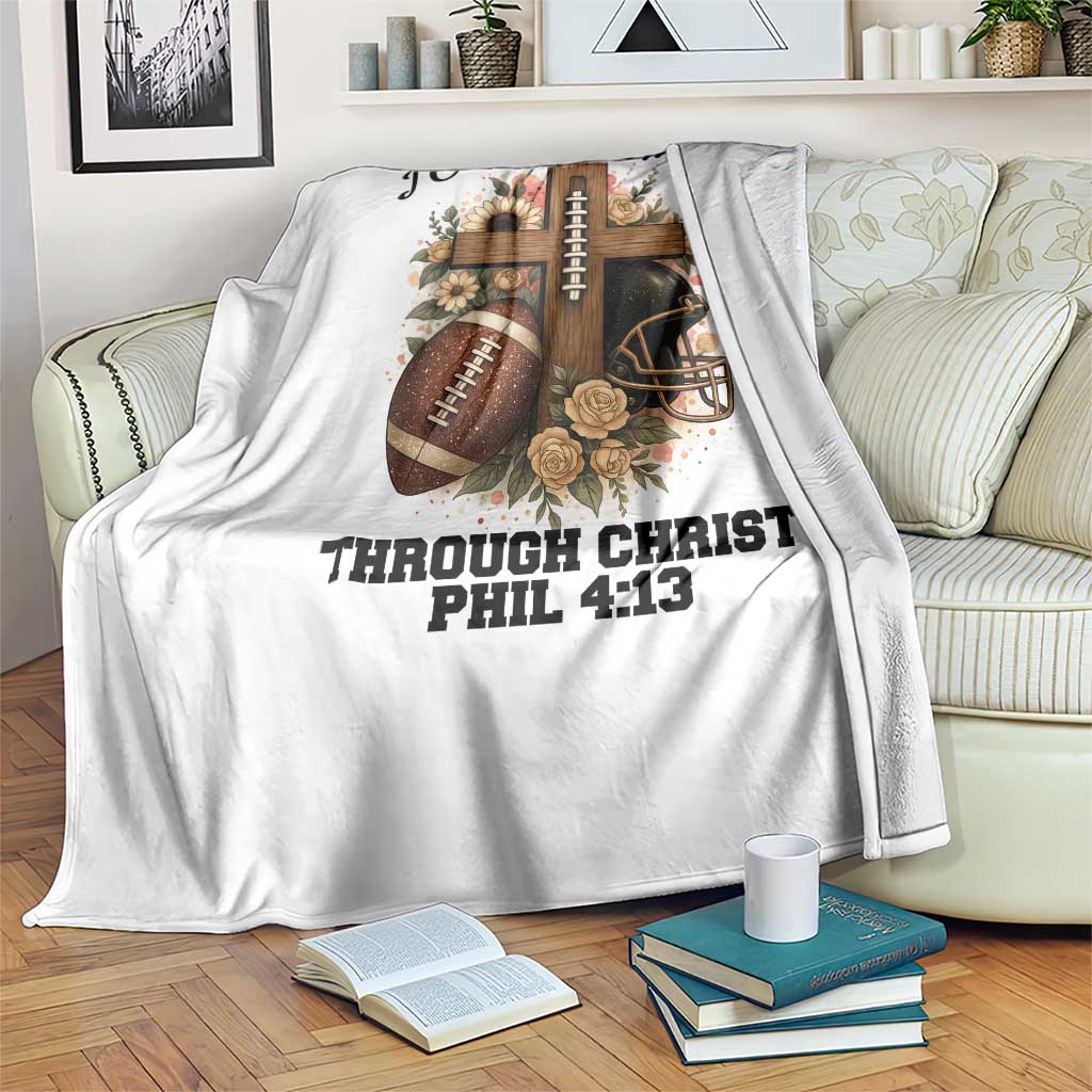 Christian Motivation Gift Throw Blanket I Can Do All Things Through Christ Bible Verse - Wonder Print Shop