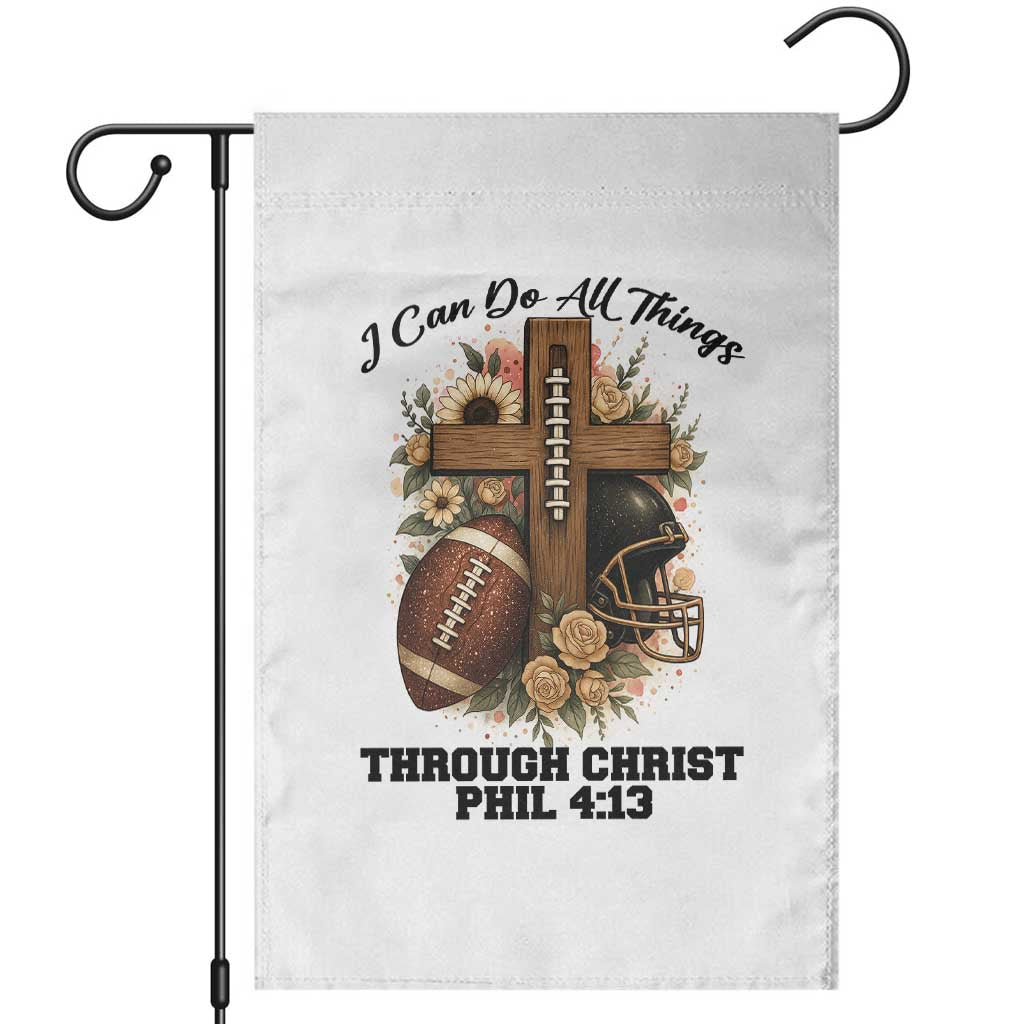 Christian Motivation Gift Garden Flag I Can Do All Things Through Christ Bible Verse - Wonder Print Shop