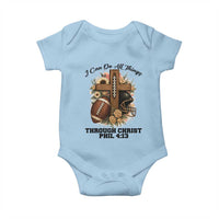 Christian Motivation Gift Baby Onesie I Can Do All Things Through Christ Bible Verse - Wonder Print Shop