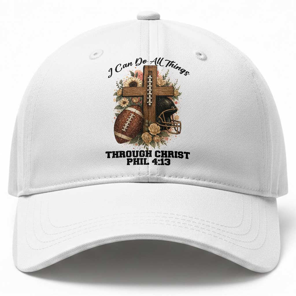 Christian Motivation Gift Baseball Cap I Can Do All Things Through Christ Bible Verse