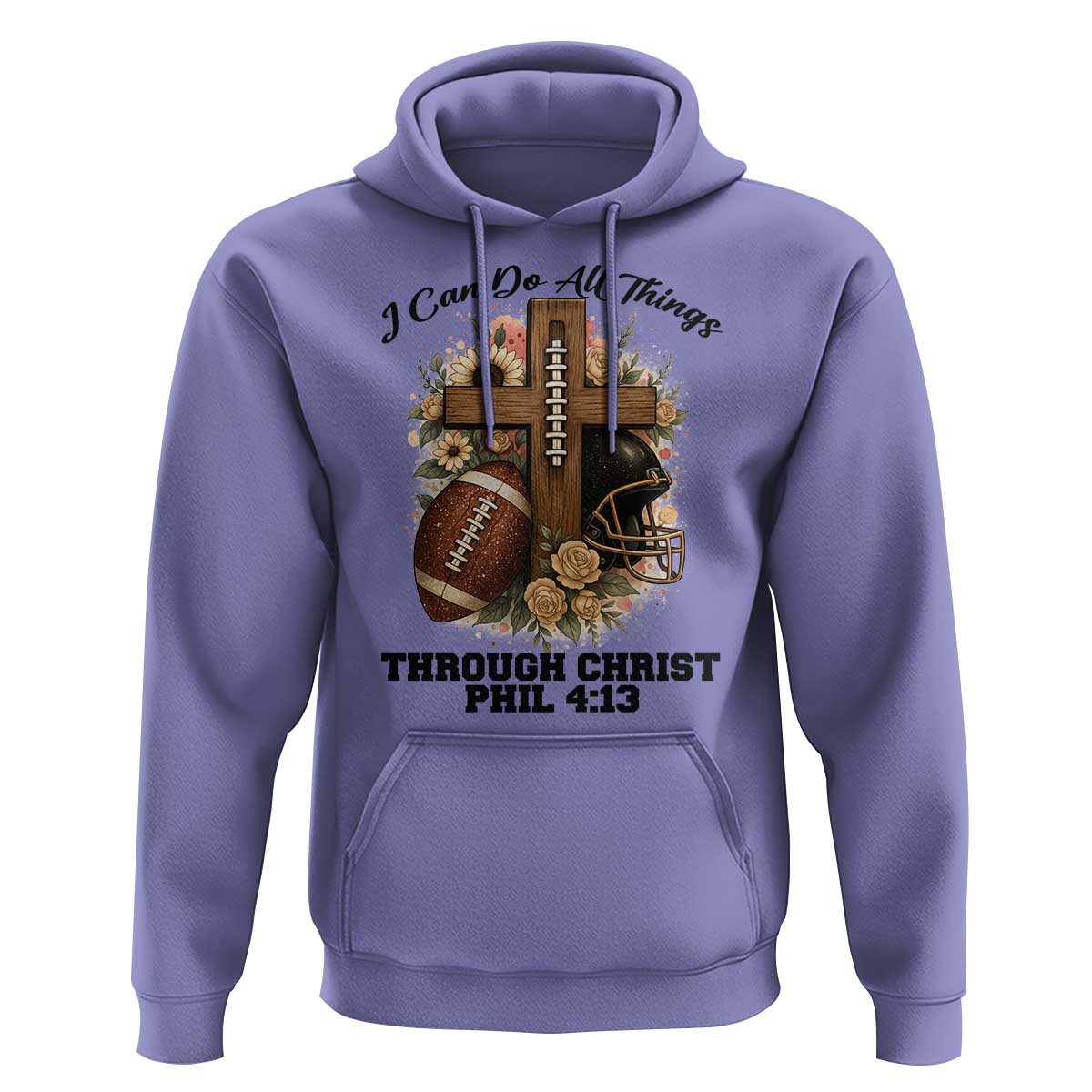 Christian Motivation Gift Hoodie I Can Do All Things Through Christ Bible Verse - Wonder Print Shop