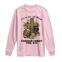 Christian Motivation Gift Long Sleeve Shirt I Can Do All Things Through Christ Bible Verse - Wonder Print Shop